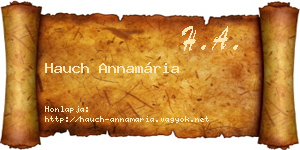 Hauch Annamária névjegykártya